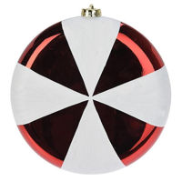 Decor de Crăciun și Anul Nou Promstore 27451 Decoratiune suspendabila Macaron 20x5cm, rosu-alb