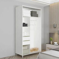 Шкаф Mobildor-Lux Раздвижные двери Aron-S из зеркала и ДСП (120x60x240 см) Бриллиантовый белый