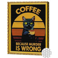 Картина по номерам Art Gallery GA80750 Mozaic cu diamante Cafea necesara 40x50cm