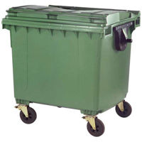 Урна для мусора Uniplast 37211V, 1100 L, din plastic pe roti (verde)