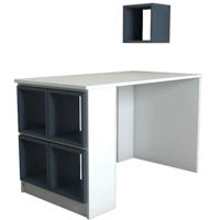 Офисный стол Trendy Cutie, alb, albastru 120x75x65cm