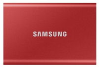 2.0TB (USB3.2/Type-C) Samsung Portable SSD T7 , Red (85x57x8mm, 58g, R/W:1050/1000MB/s)