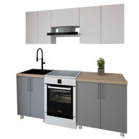 Мебель для кухни Smartex (30008) K1 200cm Alb+Grafit