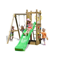 Детская площадка Fungoo FUNNY3 with sandbox and 1-seat swing / KDI impr.