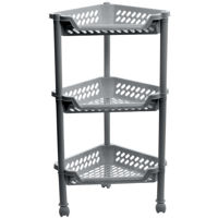 Etajeră Plast Team 1252 Полка 3 уровня угловая на колёсах