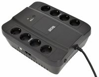 UPS  Ultra Power  850VA/480W, (3 steps of AVR, CPU controlled), USB, 8 Schuko, 2 IEC, plastic case