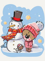 Картина по номерам BrushMe KBS0078FC 30x40 сm (fără cutie) Prieteni de vacanță