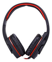 Gaming Headset SVEN AP-G855MV, 40mm drivers, 20-20000Hz, 32 Ohm, 105dB, 261g., 3.5mm, Black/Red