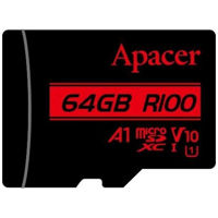Флеш карта памяти SD Apacer AP64GMCSX10UB-RA microSDXC 64GB w/o Adapter RP