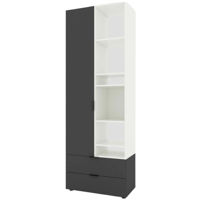 Шкаф Nex Home A001L cu usi batante, 800x420x2300mm, White Snow/Anthracite
