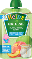 Пюре Heinz Яблоко, персик и сливки (6+ мес) 90 г