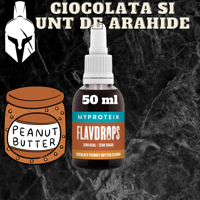 Îndulcitor Natural FlavDrops - ” Ciocolată și Unt de Arahide ”