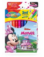 Набор фломастеры 2 в 1, 10 цветов - Colorino Disney Minnie Mouse