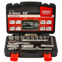 Набор ручных инструментов Modeco Expert 309712 MN-57-320, торцевые ключи 20 шт. 3/8 дюйма, пластиковый кейс