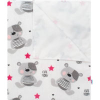 Аксессуар для пеленания New Baby 41782 Пеленка фланель непромокаемая Cute Teddy Pink