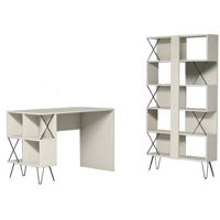 Офисный стол Trendy Extra, Crema, cu raft