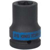 Набор головок, бит, насадок King Tony 657526M головка ударная 3/4" E26