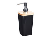 Dozator pentru săpun Bathroom 18cm, capac din bambus, negru