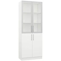 Шкаф Mobildor-Lux Витрина Practik с полками (80x40x210H см) Белый