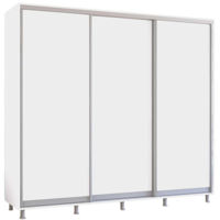 Шкаф Mobildor-Lux Aron uși glisante din PAL (240x60x240H cm) Alb Brilliant