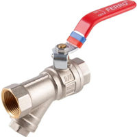 Supapă de închidere Ferro Robinet bila apa cu filtru Y maneta lunga 1" FF KFPZF3
