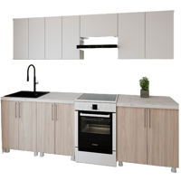 Мебель для кухни Smartex (30027) K1 260cm Alb+Stejar Deschis