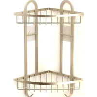 Raft de baie Teknotel ST307 metal auriu 43,5x26x14cm