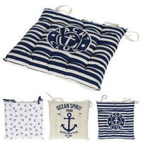 Scaun H&S 46595 Подушка для стула/табурета 40x40x4cm Море, стеганная