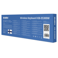 Wireless Keyboard SVEN KB-E5300W,12 Fn keys, Battery indicator., 2xAAA, 2.4 Ghz, Black
