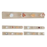 Cuier pentru haine H&S 49699 Scandura cu 4 carlige 40x4.5x5cm, pentru copii