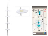 Держатель угловой для банных принадлежностей Tendance 4 полки, алюминий