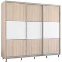 Dulap Mobildor-Lux Aron uși glisante din PAL orizontal (240x60x200H cm) Sonoma