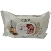 Papilion șervețele umede cu capac Orient, 120 buc.