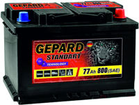 Автомобильный аккумулятор Gepard Standart 77 AH 800A (277x175x191)