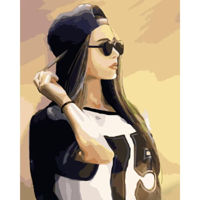 Картина по номерам Strateg R 9 /22 (GS595)(45353) Fată cu stil , 40x50 cm