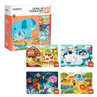 Puzzle Mideer CT1449 Puzzle Animăluțe, 4 în 1