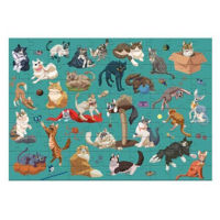 Puzzle Dodo 300626 Puzzle Pisici haioaseă, seria Funny Cats, 100el