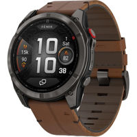 Смарт часы Garmin fenix 8 Pro – 51 mm, AMOLED, Sapphire, Carbon grey DLC titanium with Chestnut leather band