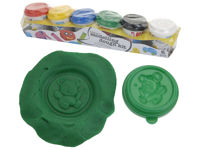 Set creativ plastilina 6 culori + 6 stampile