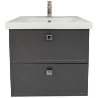 Шкаф под умывальник Mashtab 11868 Alicante cu 2 sertare 80cm Antracit Mat