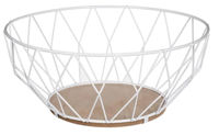 Аксессуар для кухни 5five 56231 Cos pentru fructe D27x11.5cm, alb, metal/MDF