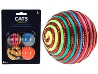 Игрушки для кошек Cats "Мяч" 4шт, 3.5сm