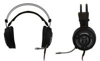Gaming Headset Qumo Avalon, 50mm drivers, 20-20khz, 32 Ohm, 100db, 7 color backlight, 2x3.5mm+USB