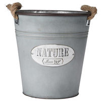 Ghiveci pentru flori ProGarden 24838 Ghiveci Galeata metalica Nature, H26cm