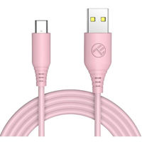 Cablu telefon mobil Tellur TLL155402 Cable silicone USB to Type-C, 3A, 1m, pink