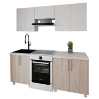 Мебель для кухни Smartex (30009) K1 200cm Alb+Stejar Deschis