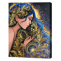 Картина по номерам BrushMe BS54017 Pictura pe numere 40x50cm Eco Nimfa de aur