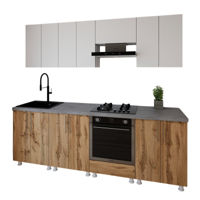 Мебель для кухни Smartex (30106) K3 240сm Alb+Stejar inchis