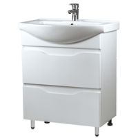 Шкаф под умывальник Mashtab 11627 Print cu 2 sertare 75cm Alb