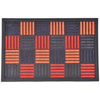 Придверный коврик Luance 50417 40x60cm Клетка оранж нейлон/рез